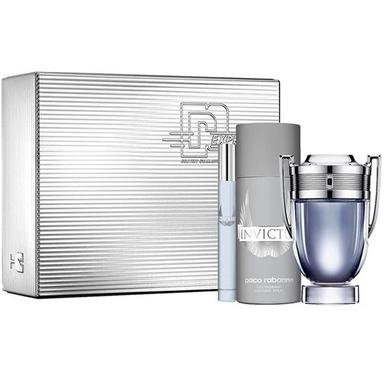 Gift Set Paco Rabanne Invictus 3pcs ( EDT 100ml & Deodorant Spray 150ml & EDT 10ml )